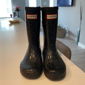Girls size 10 Hunter rain boots
